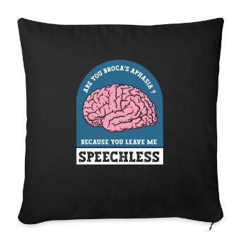 Empower Aphasia Awareness Connection - Sofa pillowcase 17,3'' x 17,3'' (45 x 45 cm) - black - Front