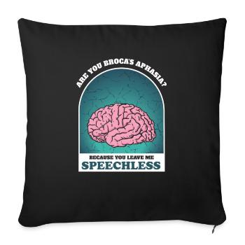 Empower Aphasia Awareness Connection - Sofa pillowcase 17,3'' x 17,3'' (45 x 45 cm) - black - Front