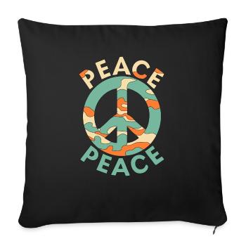 PAIX - Housse de coussin décorative 45 x 45 cm - noir - Devant