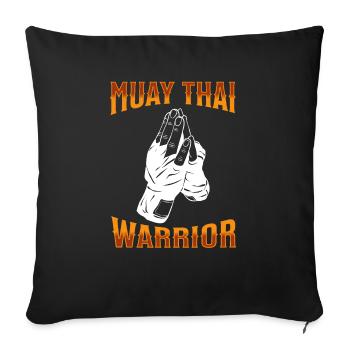 Muay Thai Boxing Muay Thai - Sofa pillowcase 17,3'' x 17,3'' (45 x 45 cm) - black - Front