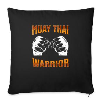 Muay Thaï Boxe Muay Thaï - Housse de coussin décorative 45 x 45 cm - noir - Devant