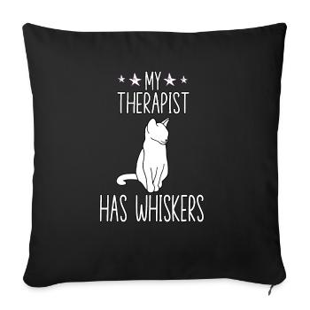 Kitten cat outfit for cat owner cat - Sofa pillowcase 17,3'' x 17,3'' (45 x 45 cm) - black - Front