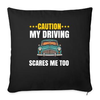 Neue Fahrschüler Mädchen Frauen Mutter Tochter - Sofakissenbezug 45 x 45 cm - Schwarz - Vorne