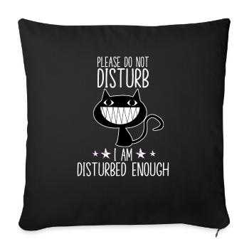 Kitten cat outfit for cat owner cat - Sofa pillowcase 17,3'' x 17,3'' (45 x 45 cm) - black - Front