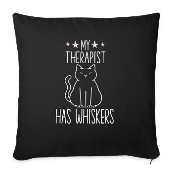 Funny cat costume cat holder outfit cats - Sofa pillowcase 17,3'' x 17,3'' (45 x 45 cm) - black - Front