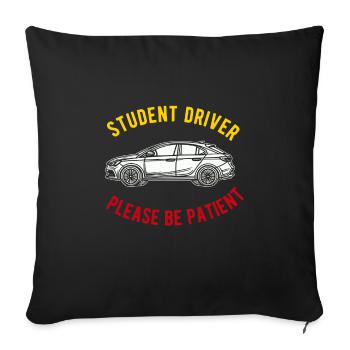 Neue Fahrschüler Mädchen Frauen Mutter Tochter - Sofakissenbezug 45 x 45 cm - Schwarz - Vorne