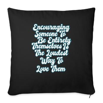 Life Wisdom Growth Mindset Inspirational Quote - Sofa pillowcase 17,3'' x 17,3'' (45 x 45 cm) - black - Front