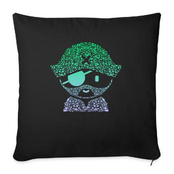 Silhouette Ikone Pirat | Jungen Pirat - Sofakissenbezug 45 x 45 cm - Schwarz - Vorne