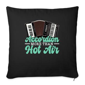 Accordéoniste Instrument de musique Accordéoniste - Housse de coussin décorative 45 x 45 cm - noir - Devant