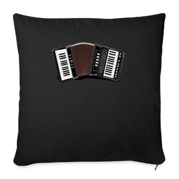 Accordéoniste Instrument de musique Accordéoniste - Housse de coussin décorative 45 x 45 cm - noir - Devant