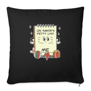 Christmas Costume Pajama Party On Santa's Claus - Sofa pillowcase 17,3'' x 17,3'' (45 x 45 cm) - black - Front