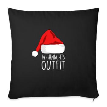 Tenue de Noël - Housse de coussin décorative 45 x 45 cm - noir - Devant