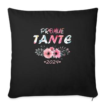 Promue Tata 2024 French Pregnancy Announcement - Sofa pillowcase 17,3'' x 17,3'' (45 x 45 cm) - black - Front