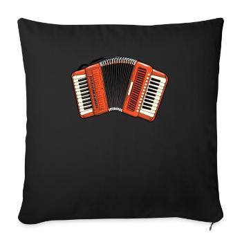 Accordéoniste Instrument de musique Accordéoniste - Housse de coussin décorative 45 x 45 cm - noir - Devant
