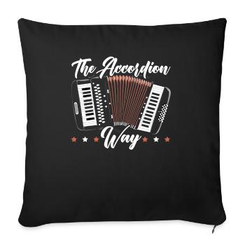 Accordéoniste Instrument de musique Accordéoniste - Housse de coussin décorative 45 x 45 cm - noir - Devant
