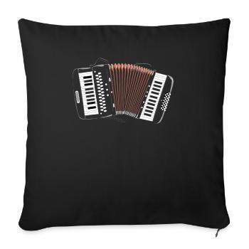 Accordéoniste Instrument de musique Accordéoniste - Housse de coussin décorative 45 x 45 cm - noir - Devant