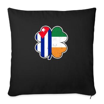 Irish Cuban Flag Ireland Cuba Shamrock - Sofa pillowcase 17,3'' x 17,3'' (45 x 45 cm) - black - Front