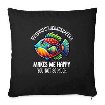 Unique Humuhumunukunukuapua'a - Housse de coussin décorative 45 x 45 cm - noir - Devant