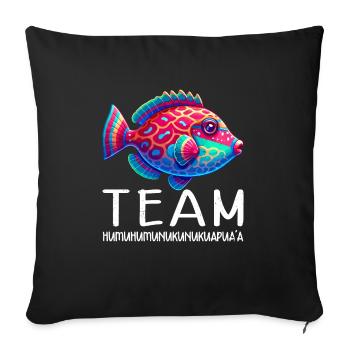 Baliste hawaïen Humuhumunukunukuapua’a - Housse de coussin décorative 45 x 45 cm - noir - Devant