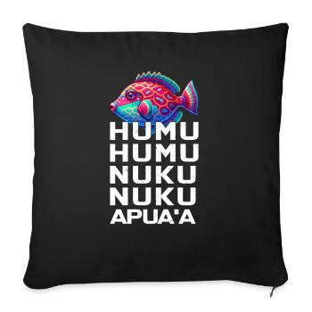 Humuhumunukunukuapua’a hawaïen - Housse de coussin décorative 45 x 45 cm - noir - Devant