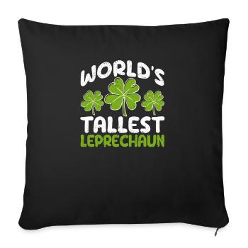 World's Largest Leprechaun St. Patrick's Day Shamrock - Sofa pillowcase 17,3'' x 17,3'' (45 x 45 cm) - black - Front
