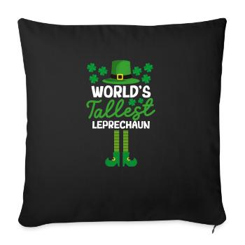 World's Largest Leprechaun St. Patrick's Day Shamrock - Sofa pillowcase 17,3'' x 17,3'' (45 x 45 cm) - black - Front