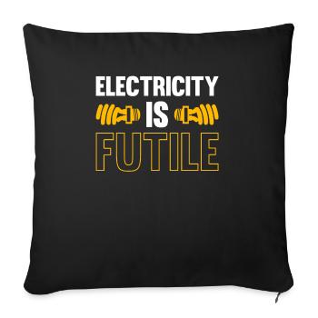 Electrician Saying Electrician's Journeyman - Sofa pillowcase 17,3'' x 17,3'' (45 x 45 cm) - black - Front
