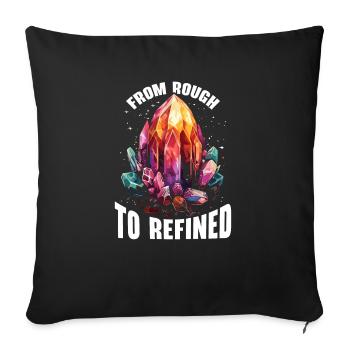 Lapidaire artiste pierres précieuses Pierre de collecte Pierre - Housse de coussin décorative 45 x 45 cm - noir - Devant