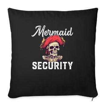 Mermaid Adult Matching Birthday Women Girl - Sofa pillowcase 17,3'' x 17,3'' (45 x 45 cm) - black - Front