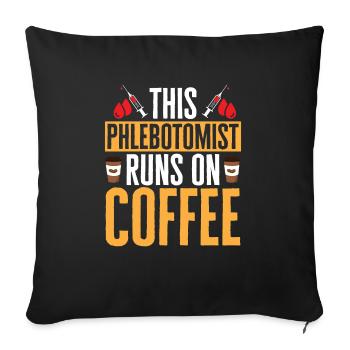 Phlebotomy Blood Draw Blood Nurse - Sofa pillowcase 17,3'' x 17,3'' (45 x 45 cm) - black - Front