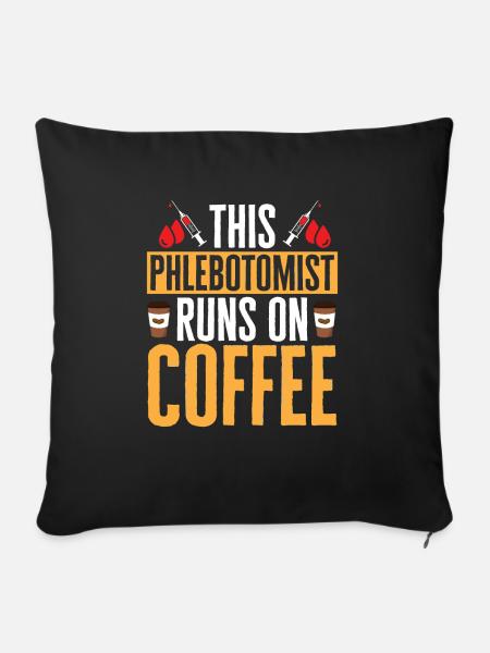 Phlebotomie Blutabnahme Blut Krankenschwester - Sofakissenbezug 45 x 45 cm - Schwarz