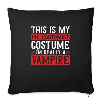 Phlebotomy Blood Draw Blood Nurse - Sofa pillowcase 17,3'' x 17,3'' (45 x 45 cm) - black - Front