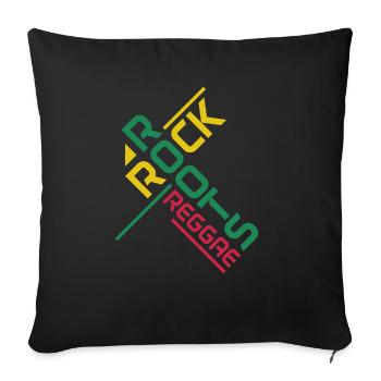 Reggae Musik Rastafari Jamaika - Sofakissenbezug 45 x 45 cm - Schwarz - Vorne