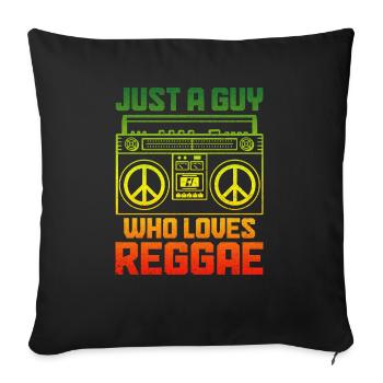 Reggae Musik Rastafari Jamaika - Sofakissenbezug 45 x 45 cm - Schwarz - Vorne