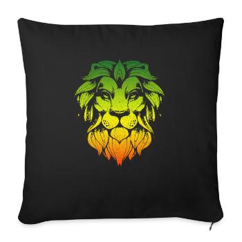 Reggae Musik Rastafari Jamaika - Sofakissenbezug 45 x 45 cm - Schwarz - Vorne