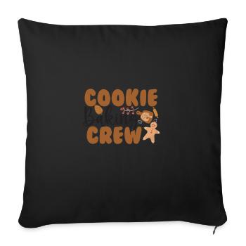 Équipe de cuisson de biscuits - Housse de coussin décorative 45 x 45 cm - noir - Devant