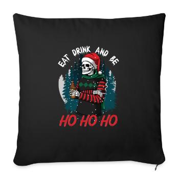 hohoho scary Skulls - Sofakissenbezug 45 x 45 cm - Schwarz - Vorne