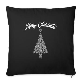 Merry Christmas tree - Sofakissenbezug 45 x 45 cm - Schwarz - Vorne