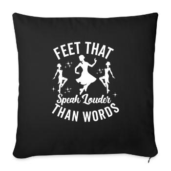 Tap Dance Teacher Appreciation For Women Girls - Sofa pillowcase 17,3'' x 17,3'' (45 x 45 cm) - black - Front