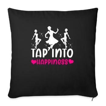 Tap Dance Teacher Appreciation For Women Girls - Sofa pillowcase 17,3'' x 17,3'' (45 x 45 cm) - black - Front