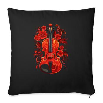 Fiddle Player Geiger, Instrumentenmusiker - Sofakissenbezug 45 x 45 cm - Schwarz - Vorne