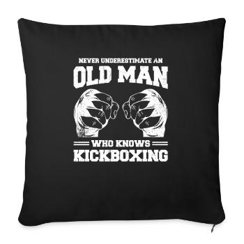Kickboxen Kickboxer Kickboxing - Sofa pillowcase 17,3'' x 17,3'' (45 x 45 cm) - black - Front