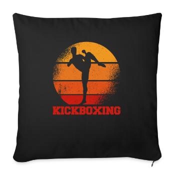 Kickboxen Kickboxer Kickboxing - Sofa pillowcase 17,3'' x 17,3'' (45 x 45 cm) - black - Front