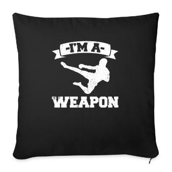 Kickboxen Kickboxer Kickboxing - Sofa pillowcase 17,3'' x 17,3'' (45 x 45 cm) - black - Front