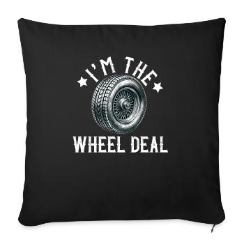 Tire Guy Mechanic Flat Tire Changer Repair Car - Sofa pillowcase 17,3'' x 17,3'' (45 x 45 cm) - black - Front