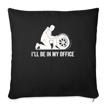 Tire Guy Mechanic Flat Tire Changer Repair Car - Sofa pillowcase 17,3'' x 17,3'' (45 x 45 cm) - black - Front