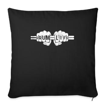 Drummer Drummer Gift Vintage - Sofa pillowcase 17,3'' x 17,3'' (45 x 45 cm) - black - Front