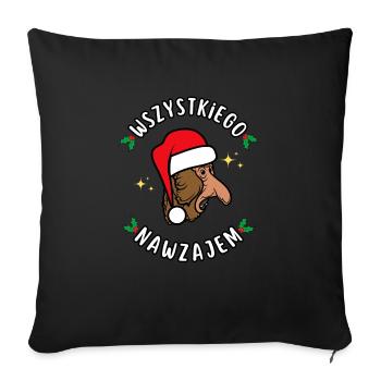 All Out - Lustiges Weihnachts-T-Shirt - Sofakissenbezug 45 x 45 cm - Schwarz - Vorne