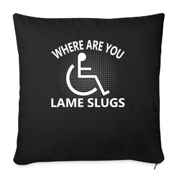 Déguisement de fauteuil roulant handicapé pour survivants d’amputation - Housse de coussin décorative 45 x 45 cm - noir - Devant