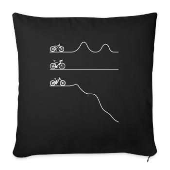 VTT Vélo VTT Biker Cadeau - Housse de coussin décorative 45 x 45 cm - noir - Devant